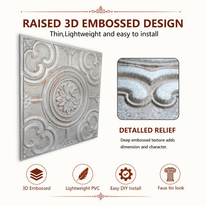 PAINTSDECOR PL50 Weathered Iron ceiling tiles