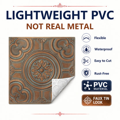 PAINTSDECOR PL50 Weathered copper ceiling tiles