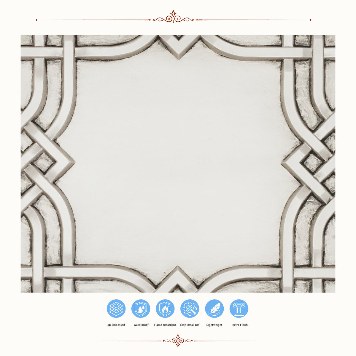 PAINTSDECOR PL61 Aged white ceiling tiles