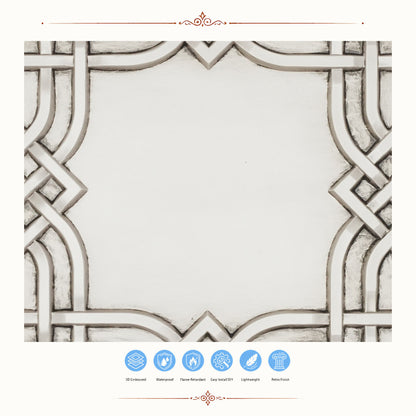 PAINTSDECOR PL61 Aged white ceiling tiles