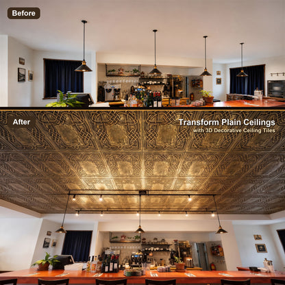 PAINTSDECOR PL61 Ancient gold ceiling tiles