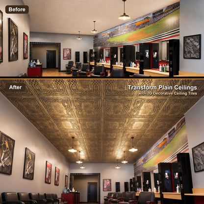 PAINTSDECOR PL61 Ancient gold ceiling tiles