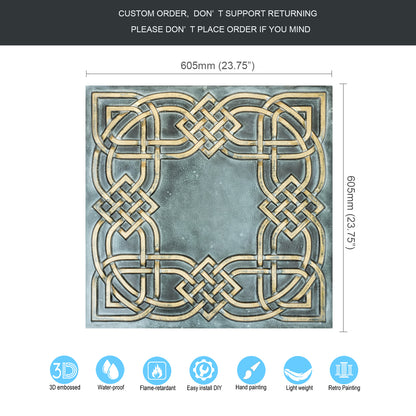 10tiles/lot Glue-Up Ceiling Tiles for Kitchen Renovations, Coffee Shops and Light-Luxury Spaces PL61