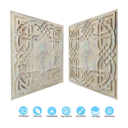 10tiles/lot Decorative Tin Ceiling Tiles for Upscale Restaurants, Coffee Shops and Boutique Hotels PL61