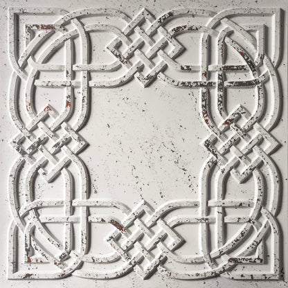 PAINTSDECOR PL61 Distress crack white black ceiling tiles