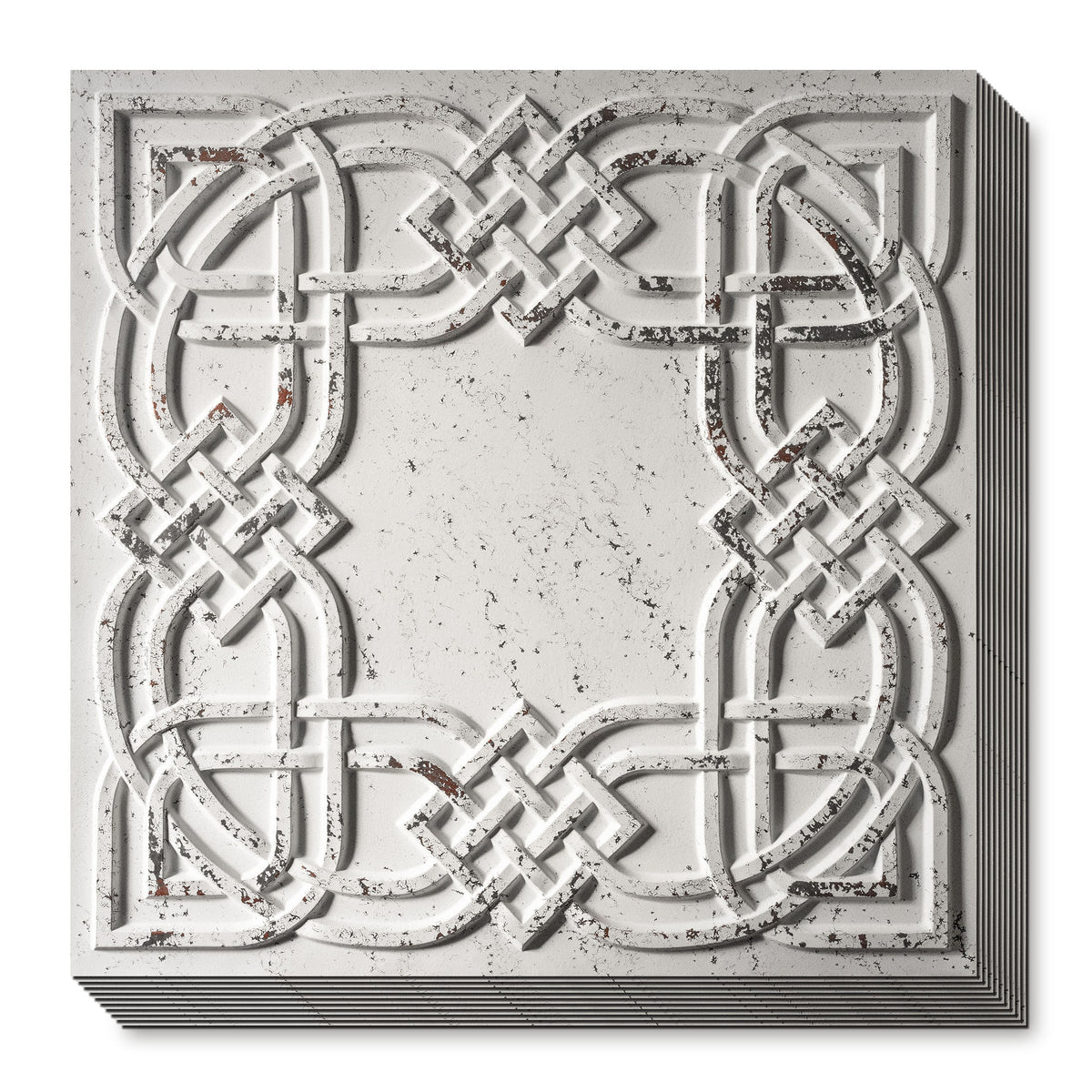 PAINTSDECOR PL61 Distress crack white black ceiling tiles
