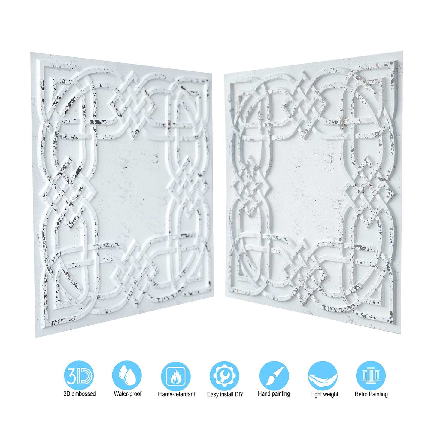 10tiles/lot Artistic Ceiling Tiles for Book Cafés, Literary Shops and Cultural Retail Spaces PL61