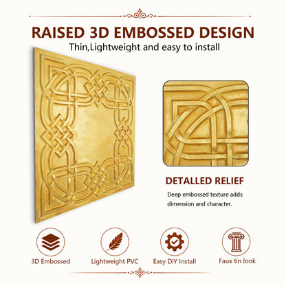 PAINTSDECOR PL61 Golden ceiling tiles