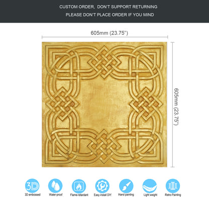 10tiles/lot  Drop-In Decorative Tin Tiles for Hotels, Villas and Modern Office Buildings PL61