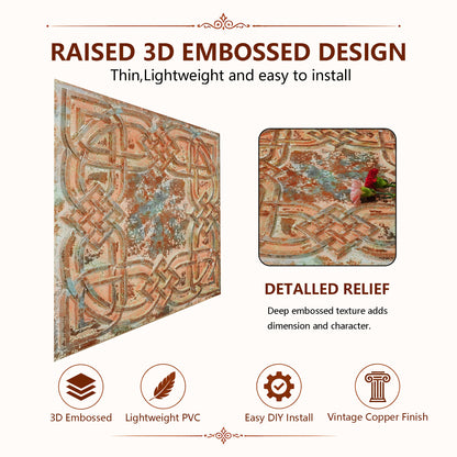 PAINTSDECOR PL61 Palazzo Clay ceiling tiles