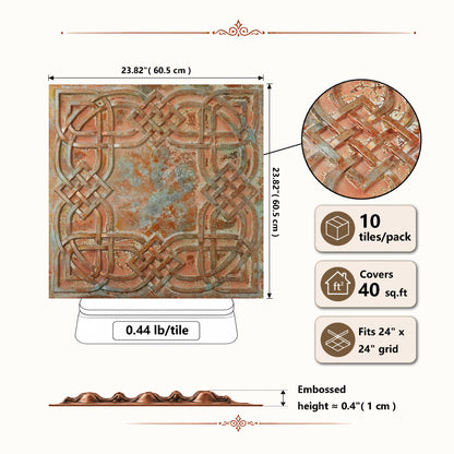 PAINTSDECOR PL61 Palazzo Clay ceiling tiles