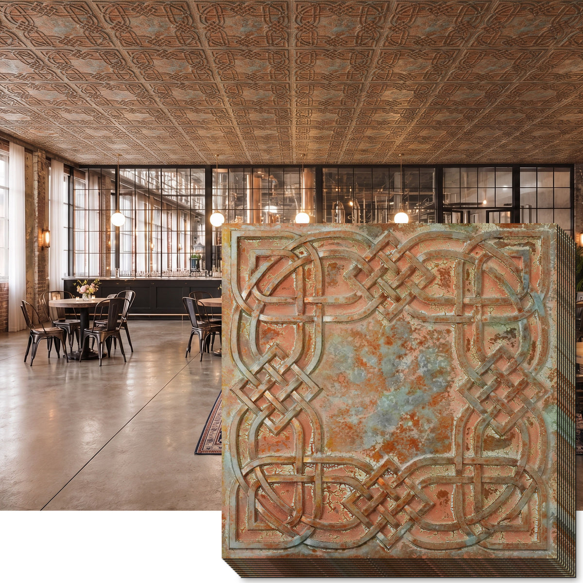 PAINTSDECOR PL61 Palazzo Clay ceiling tiles