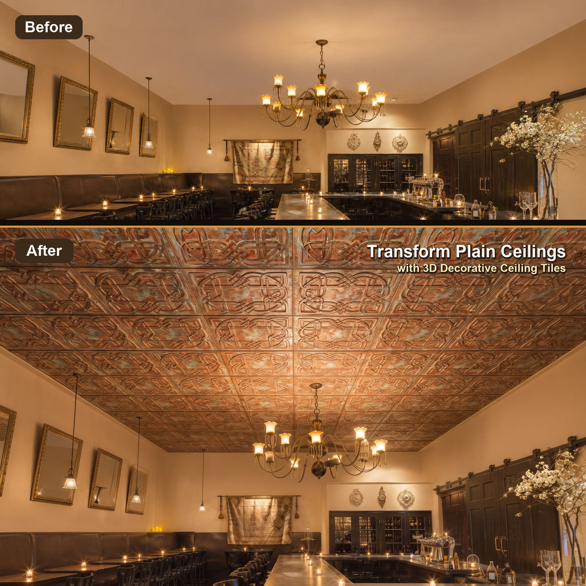 PAINTSDECOR PL61 Palazzo Clay ceiling tiles