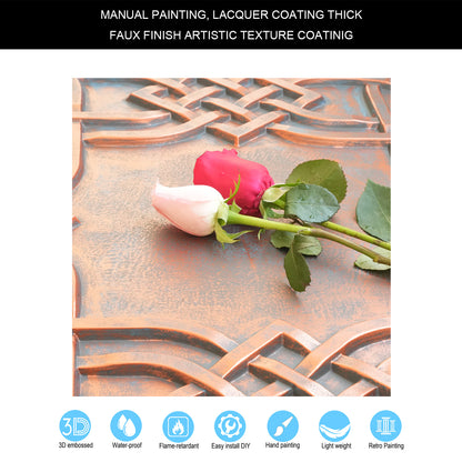 10tiles/lot  Drop-In Decorative Tin Tiles for Hotels, Villas and Modern Office Buildings PL61