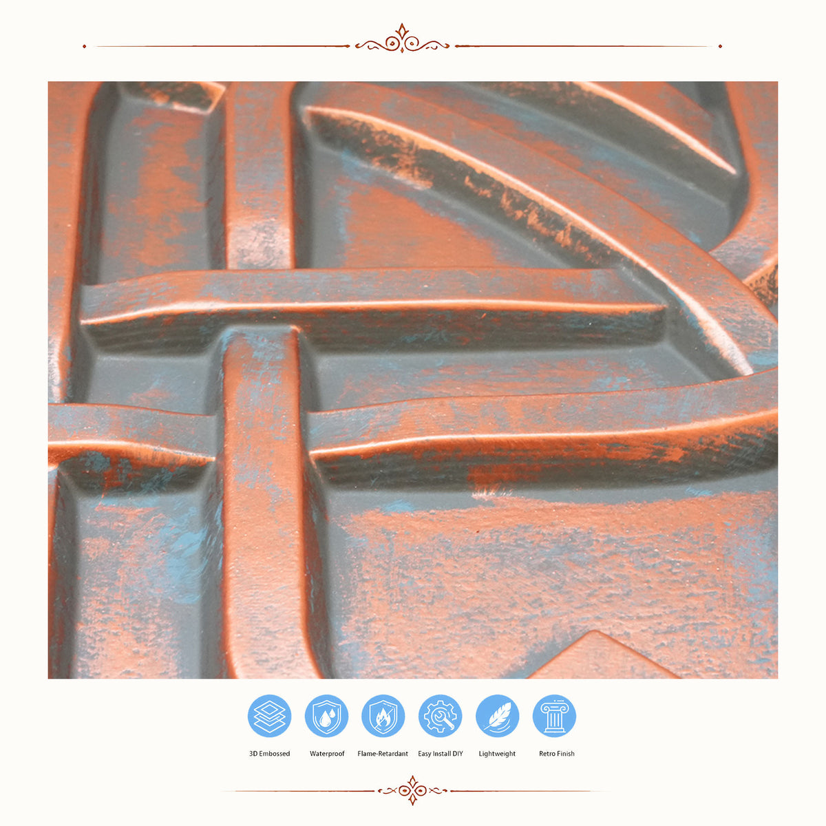 PAINTSDECOR PL61 Rustic copper ceiling tiles