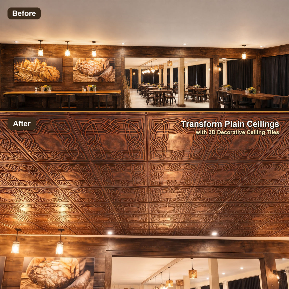 PAINTSDECOR PL61 Rustic copper ceiling tiles