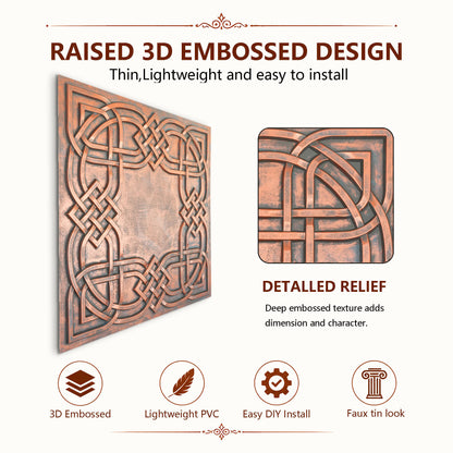 PAINTSDECOR PL61 Rustic copper ceiling tiles