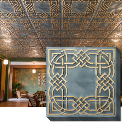 PAINTSDECOR PL61 Smoked gold ceiling tiles