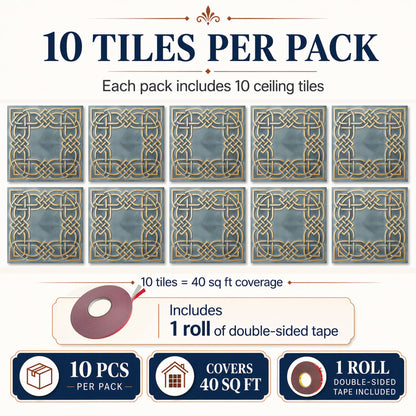 PAINTSDECOR PL61 Smoked gold ceiling tiles