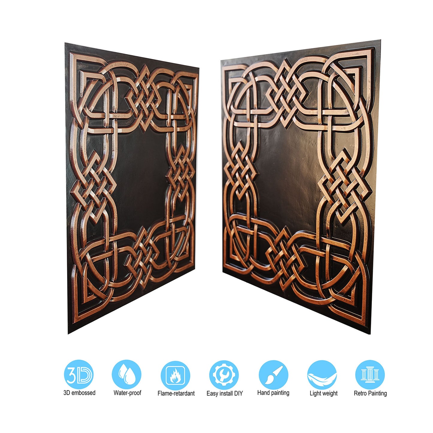 10tiles/lot Decorative Ceiling Tiles for Luxury Hotels, Villas, Salons and High-End Interiors PL61