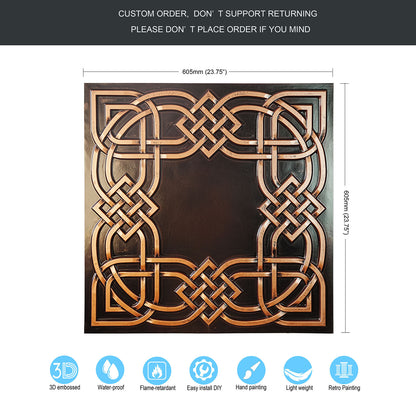 10tiles/lot Decorative Ceiling Tiles for Luxury Hotels, Villas, Salons and High-End Interiors PL61