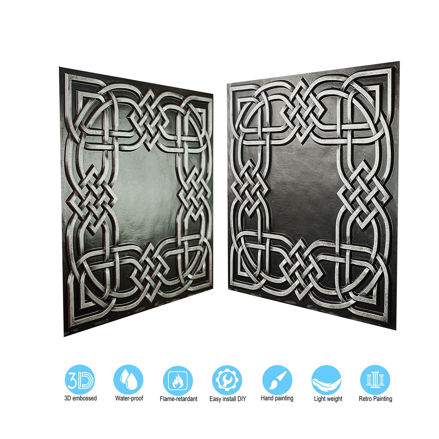 10tiles/lot Decorative Ceiling Tiles for Luxury Hotels, Villas, Salons and High-End Interiors PL61