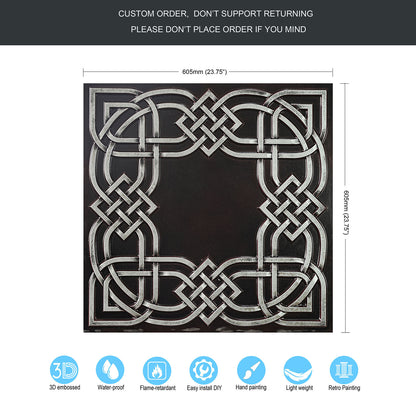 10tiles/lot Decorative Ceiling Tiles for Luxury Hotels, Villas, Salons and High-End Interiors PL61