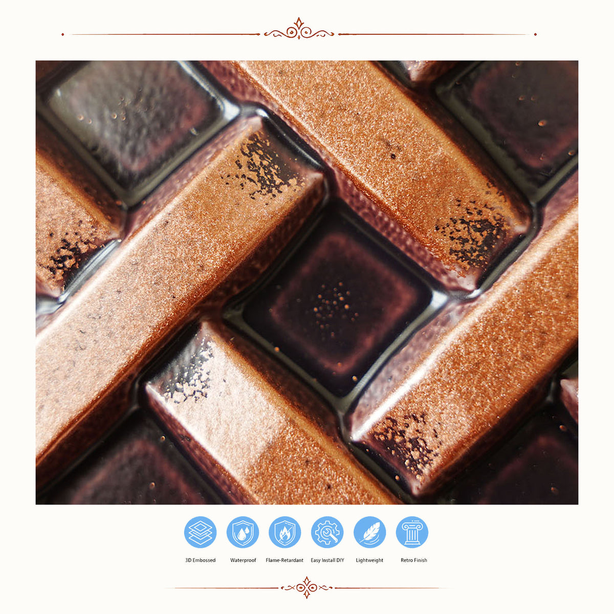 PAINTSDECOR PL61 Traditional copper ceiling tiles