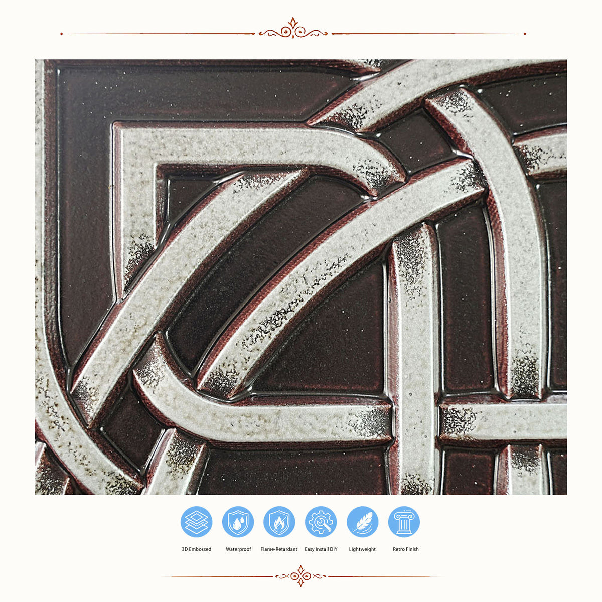 PAINTSDECOR PL61 Traditional silver ceiling tiles