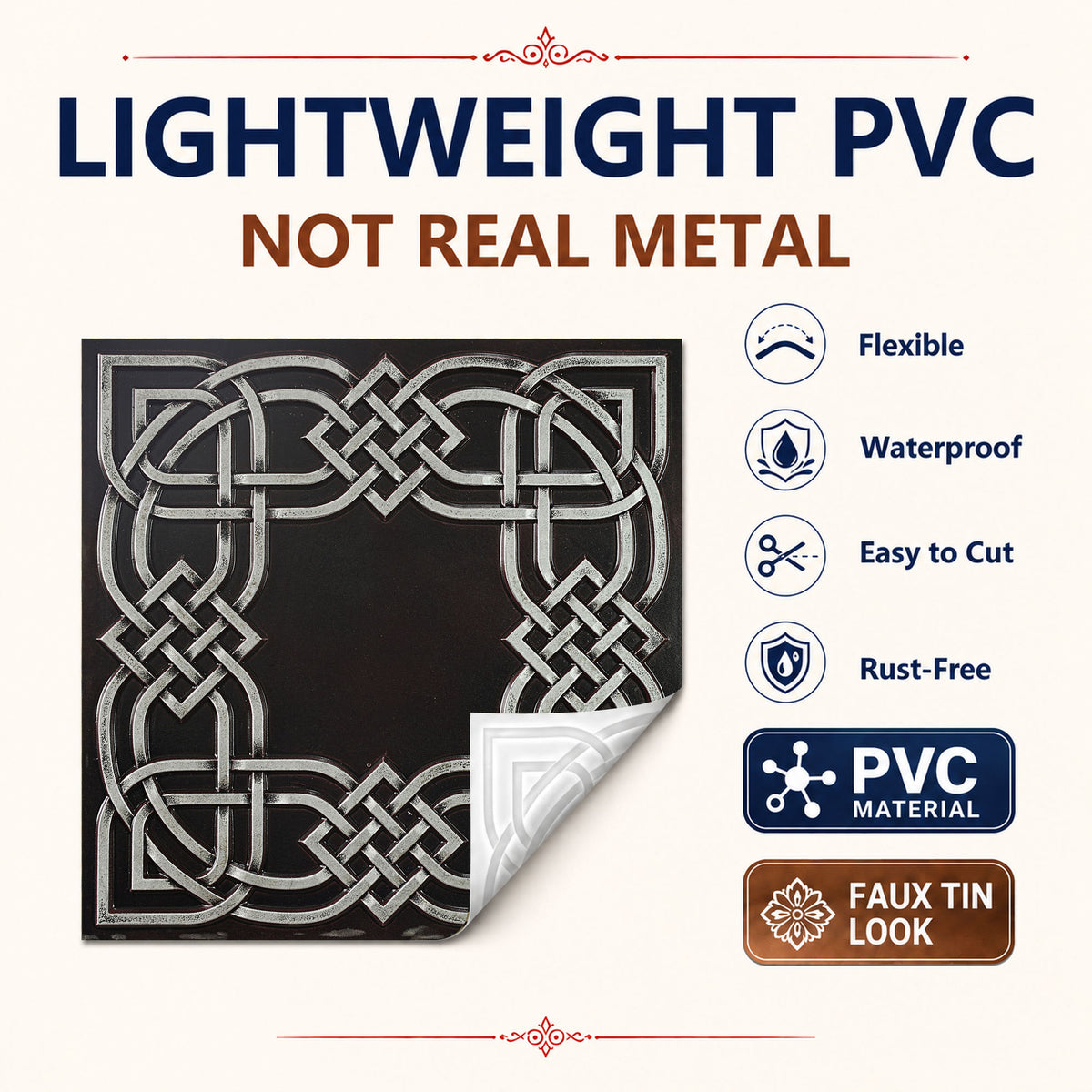 PAINTSDECOR PL61 Traditional silver ceiling tiles