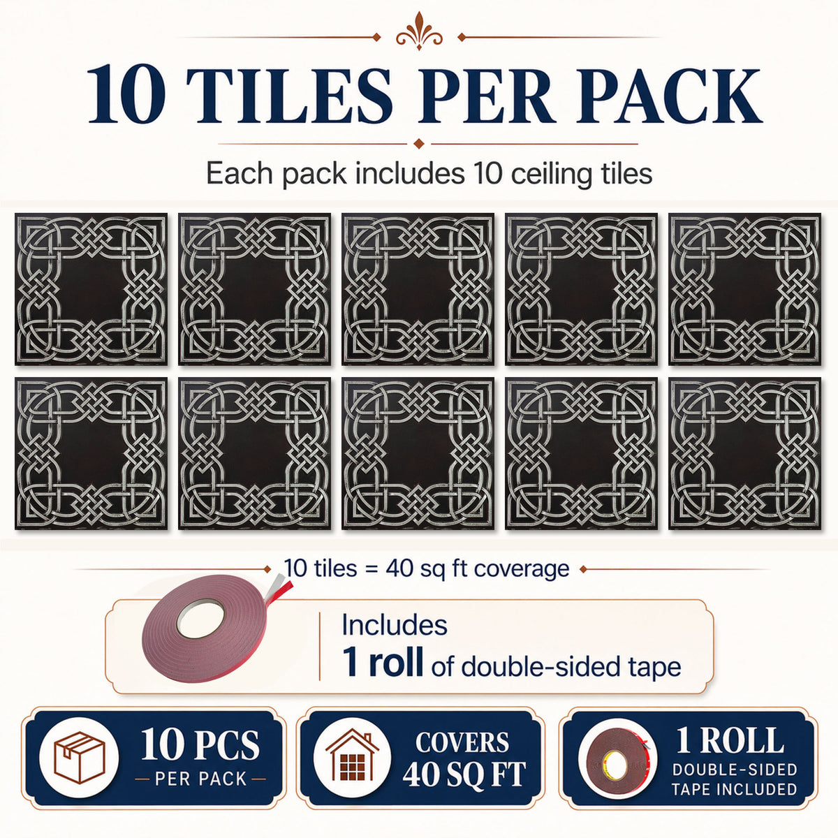 PAINTSDECOR PL61 Traditional silver ceiling tiles