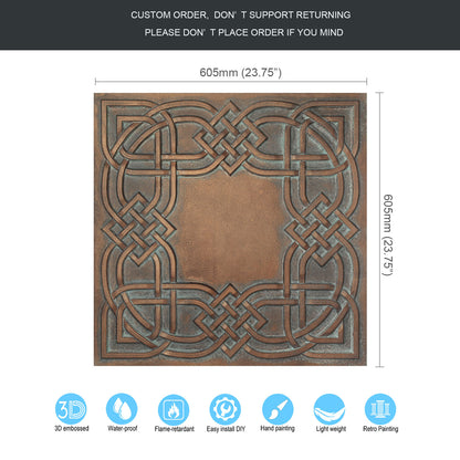 10tiles/lot Decorative Ceiling Tiles for Luxury Hotels, Villas, Salons and High-End Interiors PL61