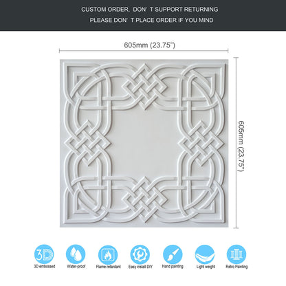 10tiles/lot Artistic Ceiling Tiles for Book Cafés, Literary Shops and Cultural Retail Spaces PL61