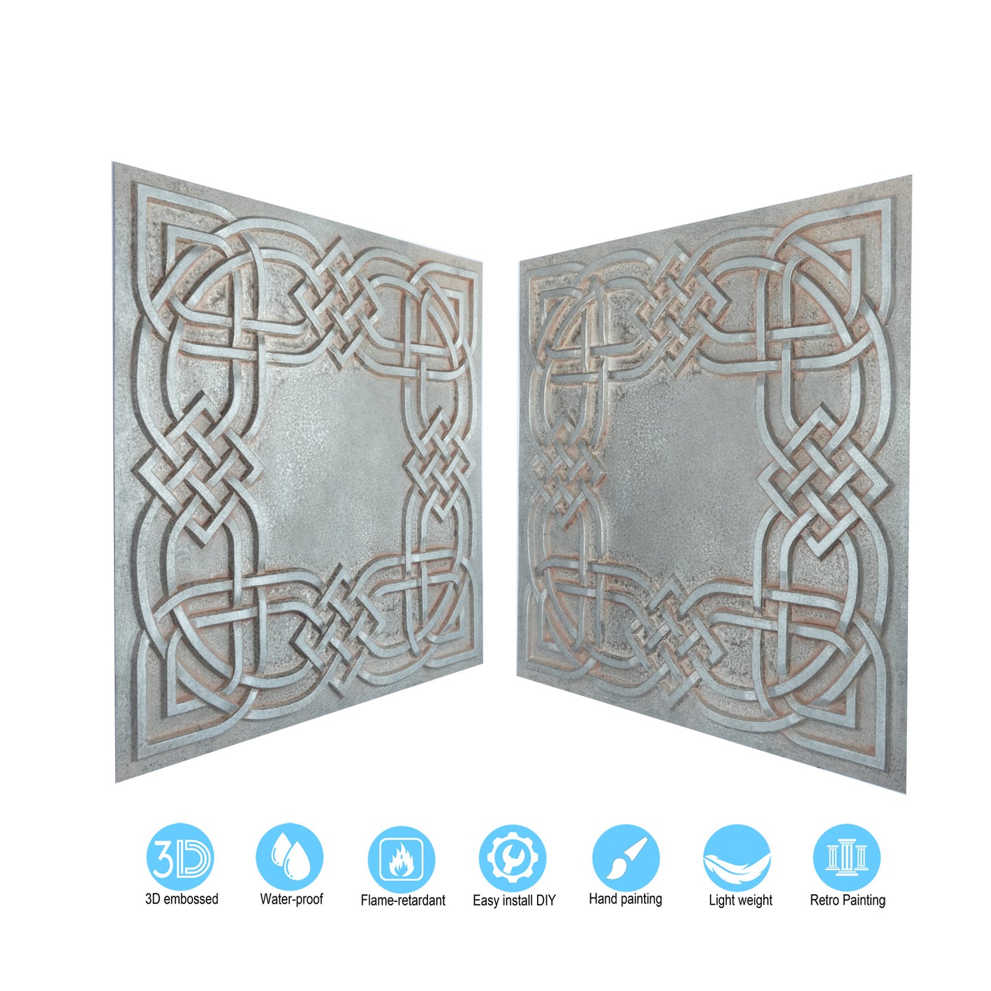 10tiles/lot Decorative Tin Ceiling Tiles for Upscale Restaurants, Coffee Shops and Boutique Hotels PL61