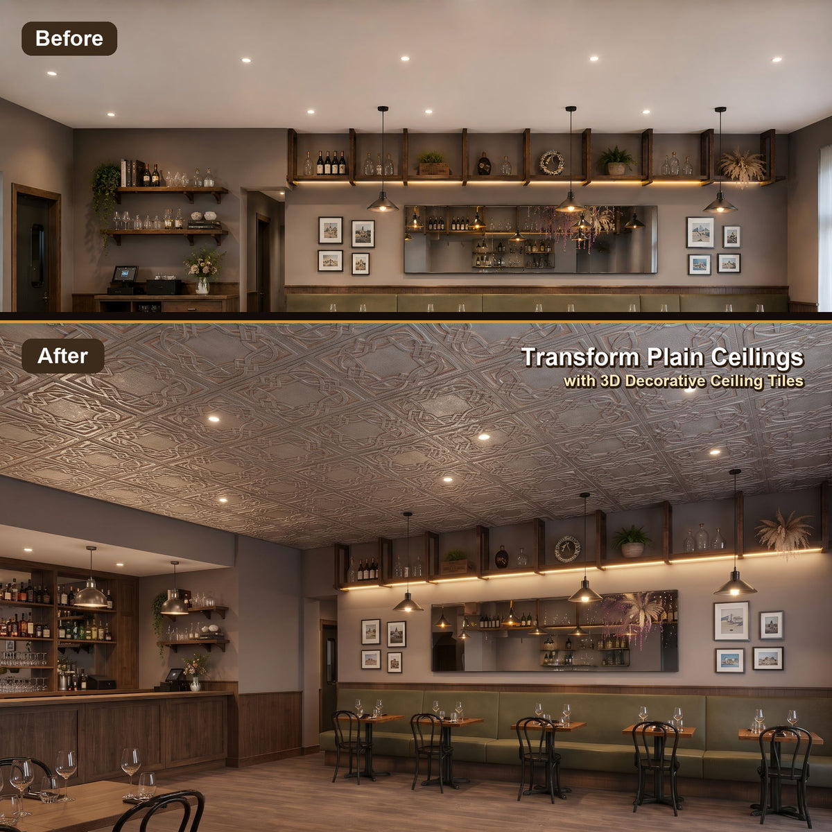 PAINTSDECOR PL61 Weathered Iron ceiling tiles