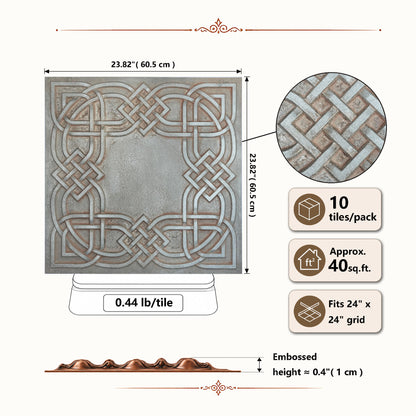PAINTSDECOR PL61 Weathered Iron ceiling tiles