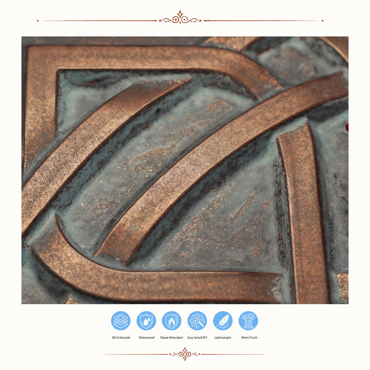 PAINTSDECOR PL61 Weathered copper ceiling tiles