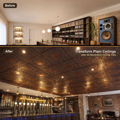 PAINTSDECOR PL61 Weathered copper ceiling tiles