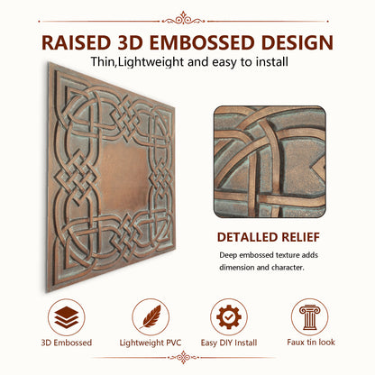 PAINTSDECOR PL61 Weathered copper ceiling tiles