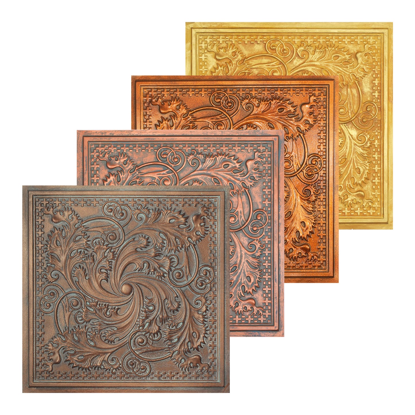 10tiles/lot Tin Ceiling Tiles for Book Cafés, Literary Stores and Creative Cultural Spaces PL62