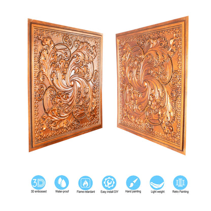 10tiles/lot Tin Ceiling Tiles for Book Cafés, Literary Stores and Creative Cultural Spaces PL62