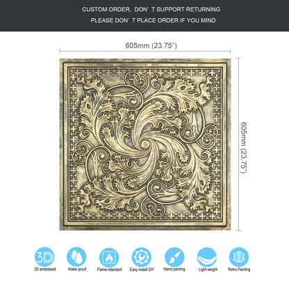 10tiles/lot Drop-In Tin Ceiling Tiles for Restaurants, Bars, Meeting Rooms and Retail Spaces PL62