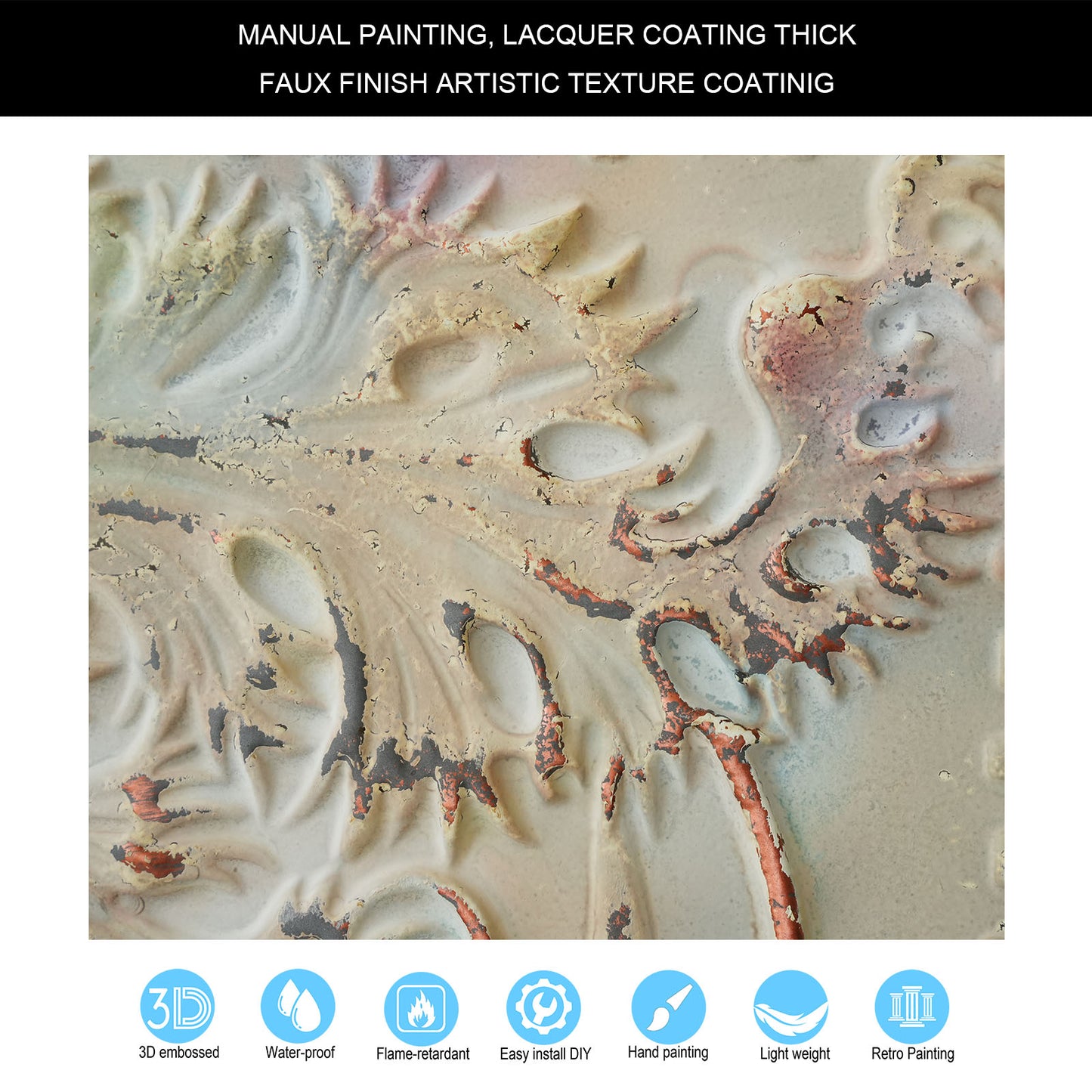 10tiles/lot Distressed Faux Tin Ceiling Tiles for Industrial Cafés, Craft Workshops and Retro Interiors PL62