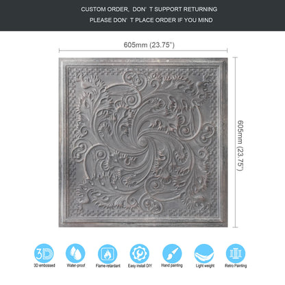10tiles/lot Embossing Ceiling Tiles for Boutique Restaurants, Premium Lounges and Luxury Hotels PL62