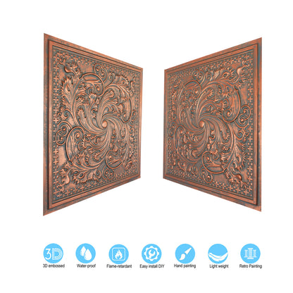 10tiles/lot Tin Ceiling Tiles for Book Cafés, Literary Stores and Creative Cultural Spaces PL62