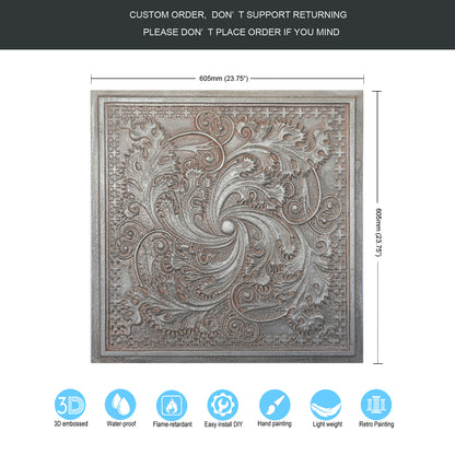 10tiles/lot Embossing Ceiling Tiles for Boutique Restaurants, Premium Lounges and Luxury Hotels PL62