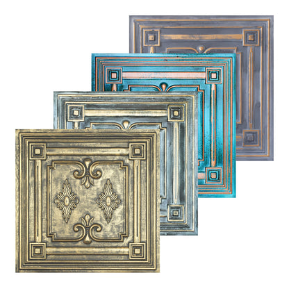 10tiles/lot Drop-In Decorative Tin Tiles for Hotels, Villas and Modern Office Buildings PL63