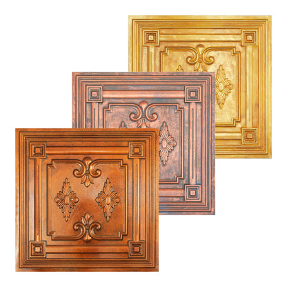 10tiles/lot Faux Metal Ceiling Tiles for Stylish Kitchens, Bedrooms and Interior Renovation PL63