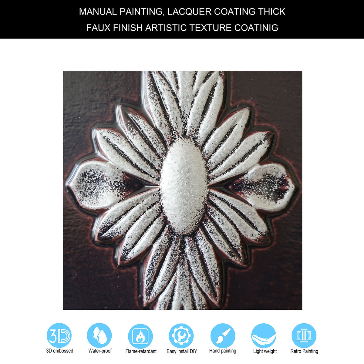 PAINTSDECOR PL31 Traditional silver ceiling tile product image