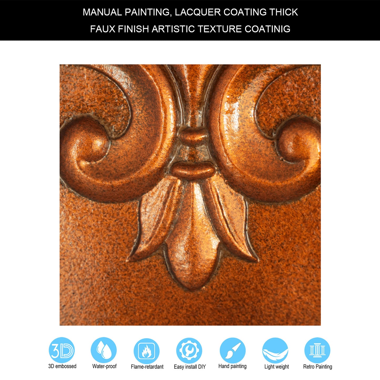 10tiles/lot Faux Metal Ceiling Tiles for Stylish Kitchens, Bedrooms and Interior Renovation PL63